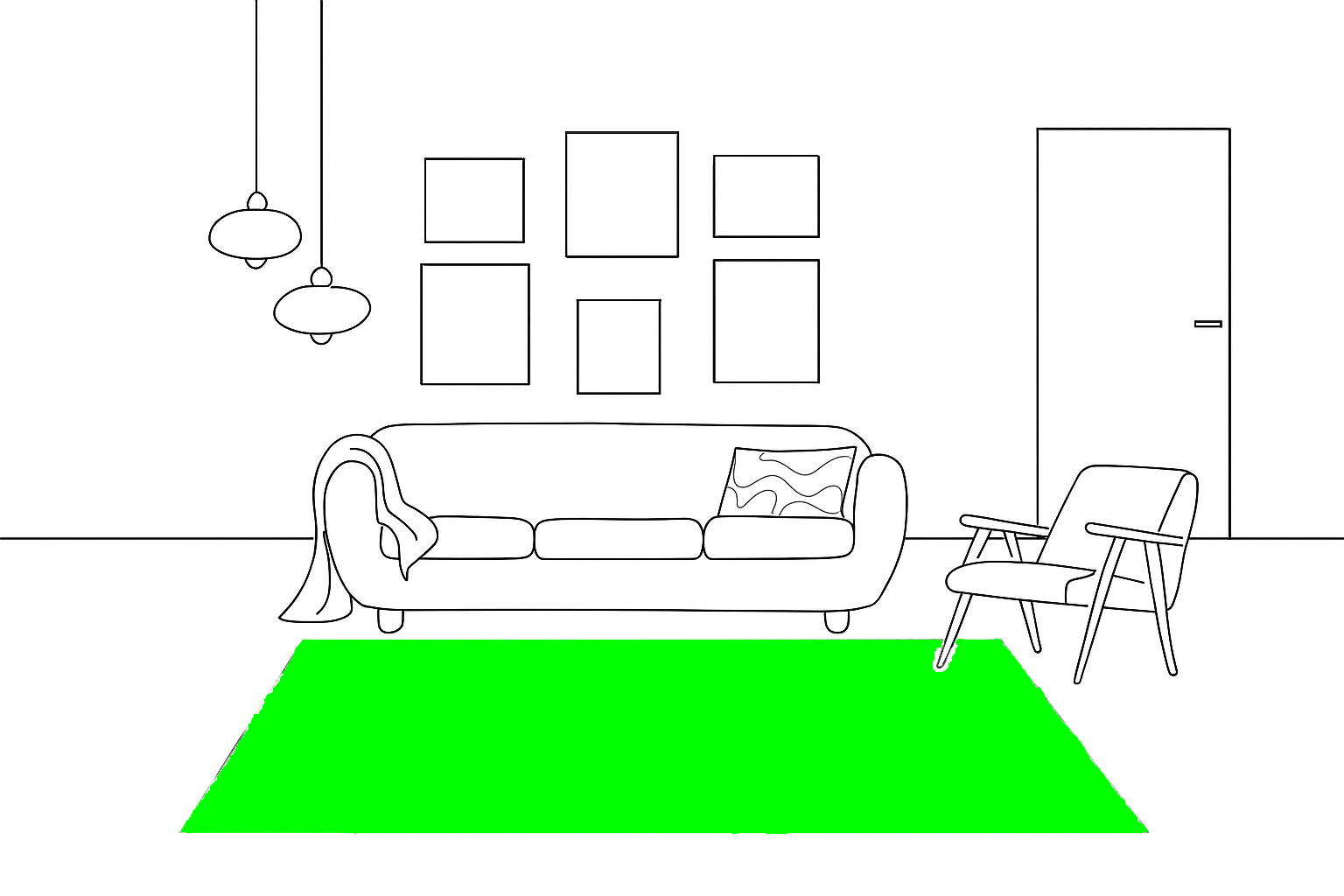 Carpet on floor